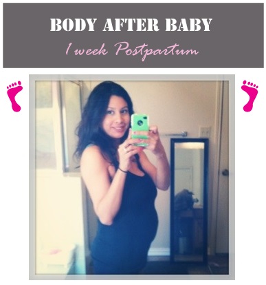 1 week postpartum, body after baby