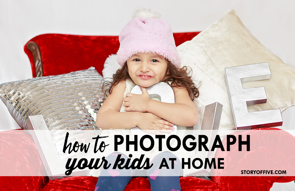 How to photograph your kids a DIY Valentine's day photoshoot DIY photoshoot with kids at home photography tips