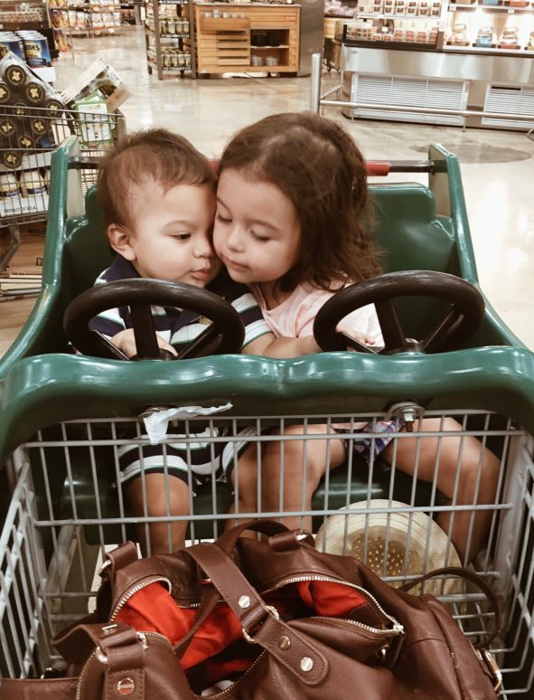 Entertaining the kids while grocery shopping
