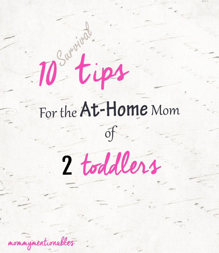 10 Survival Tips for the At-Home Mom of 2 toddlers